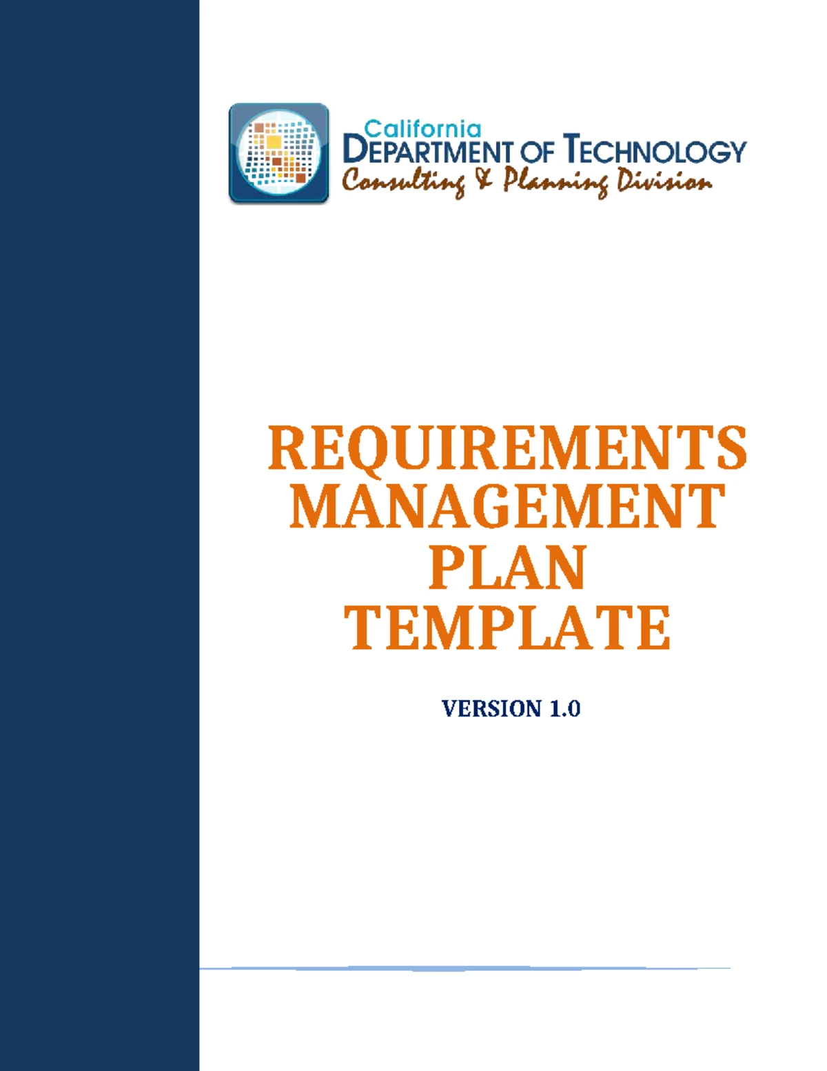 REQUIREMENTS MANAGEMENT PLAN (RMP) TEMPLATE GUIDE & OVERVIEW - Studocu