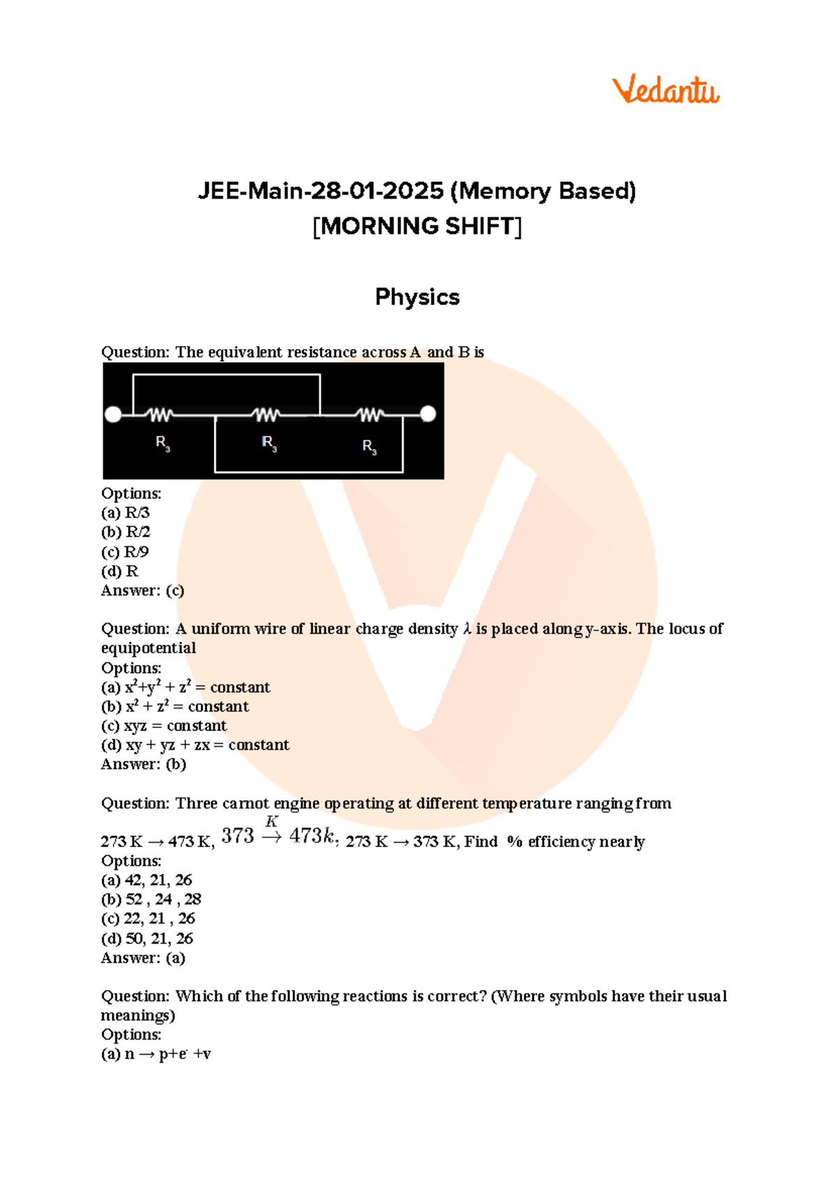 JEE Mains 2025 January 28 Exam Analysis Shift 1 with Solutions FREE PDF ...