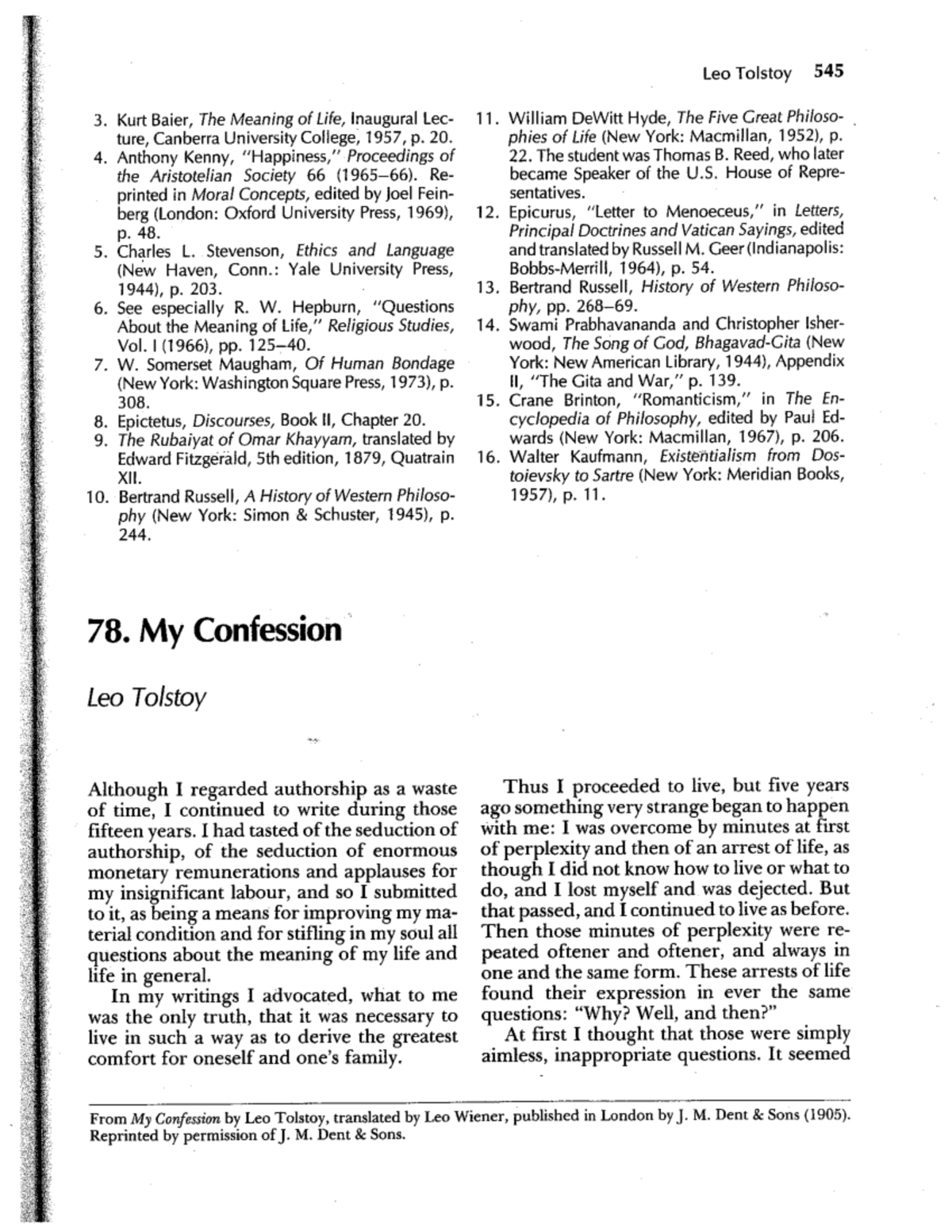 Tolstoy's My Confession: Insights and Reflections on Life and Faith ...