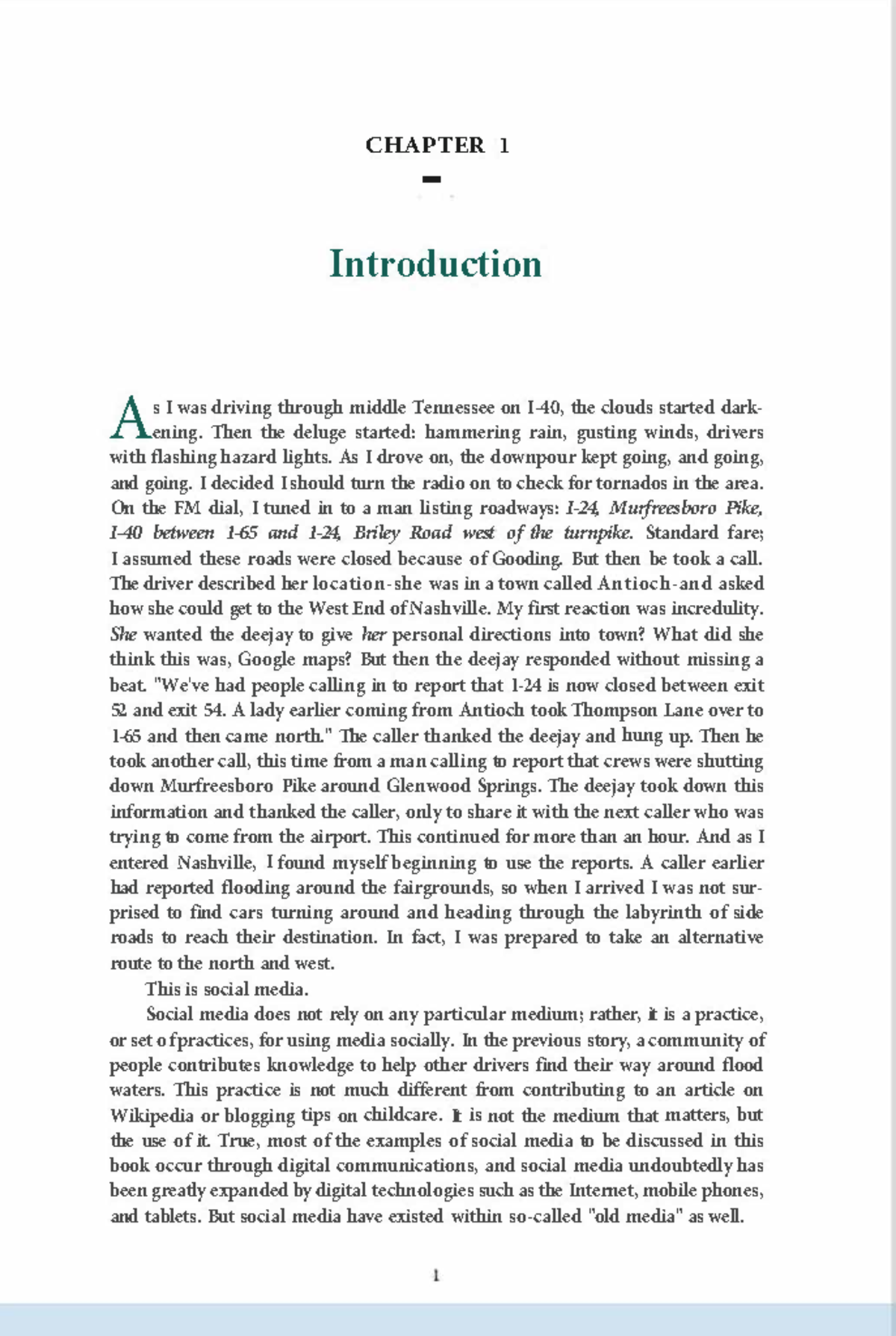 SOC 101: CHAPTER 1 - Introduction to Social Media Practices - Studocu