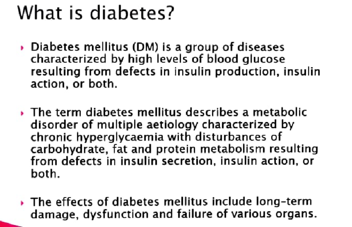 Diabetes & types of diabetics   What is diabetes ▻ Diabetes ...