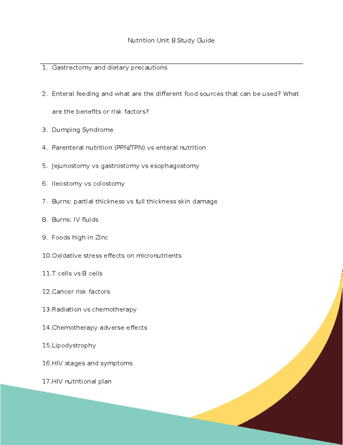 Unit 5 study guide - U. Food and Drug Administration Know the ...