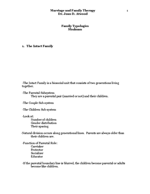 Mft model charts - Major Marriage and Family Therapy Models Developed ...