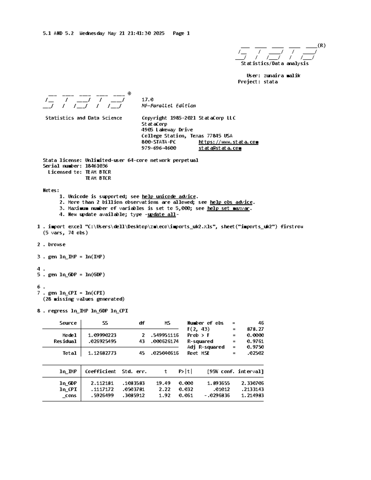 5.1 & 5.2 - STATA Solutions for Statistics & Data Science Analysis ...