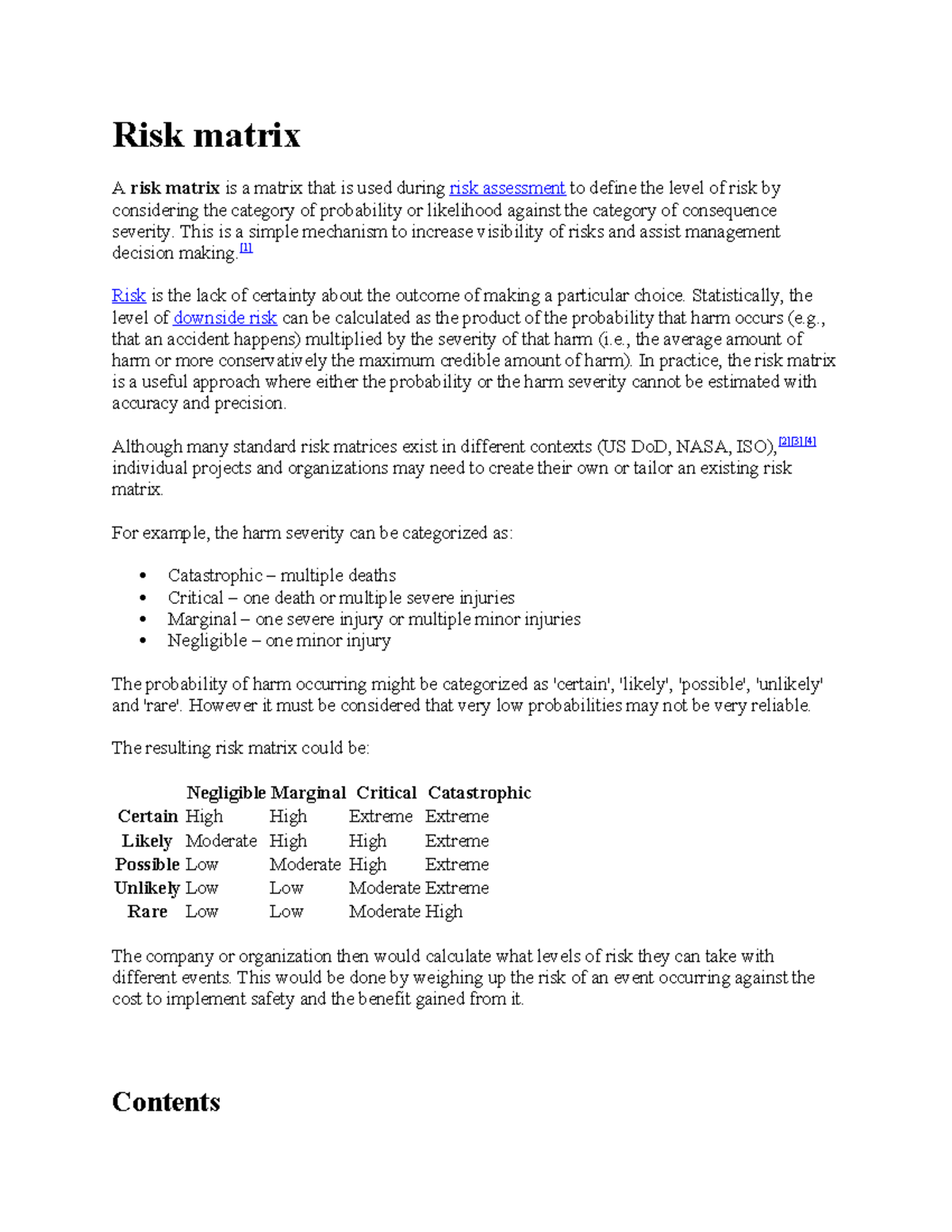 Risk Matrix - Health and Safety Engineering Notes - Studocu