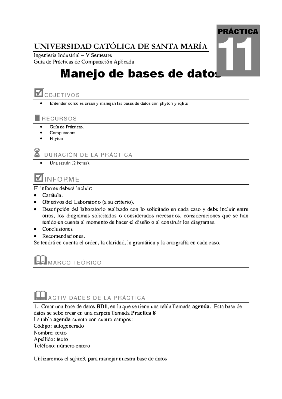 Guía 11: Práctica sobre Manejo de Bases de Datos con Python y SQLite ...