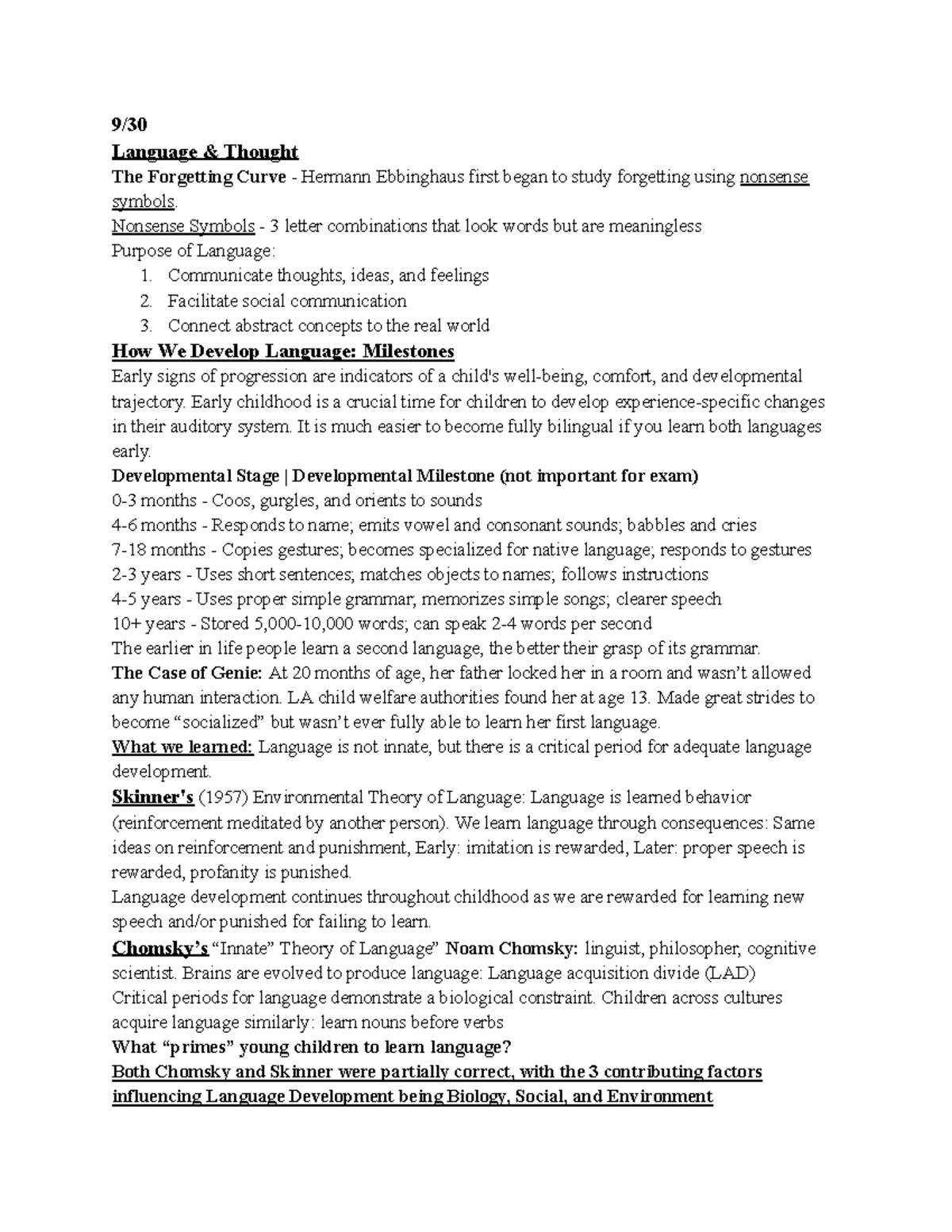PSYC 1010: Language Development, Intelligence, and Thought Processes ...