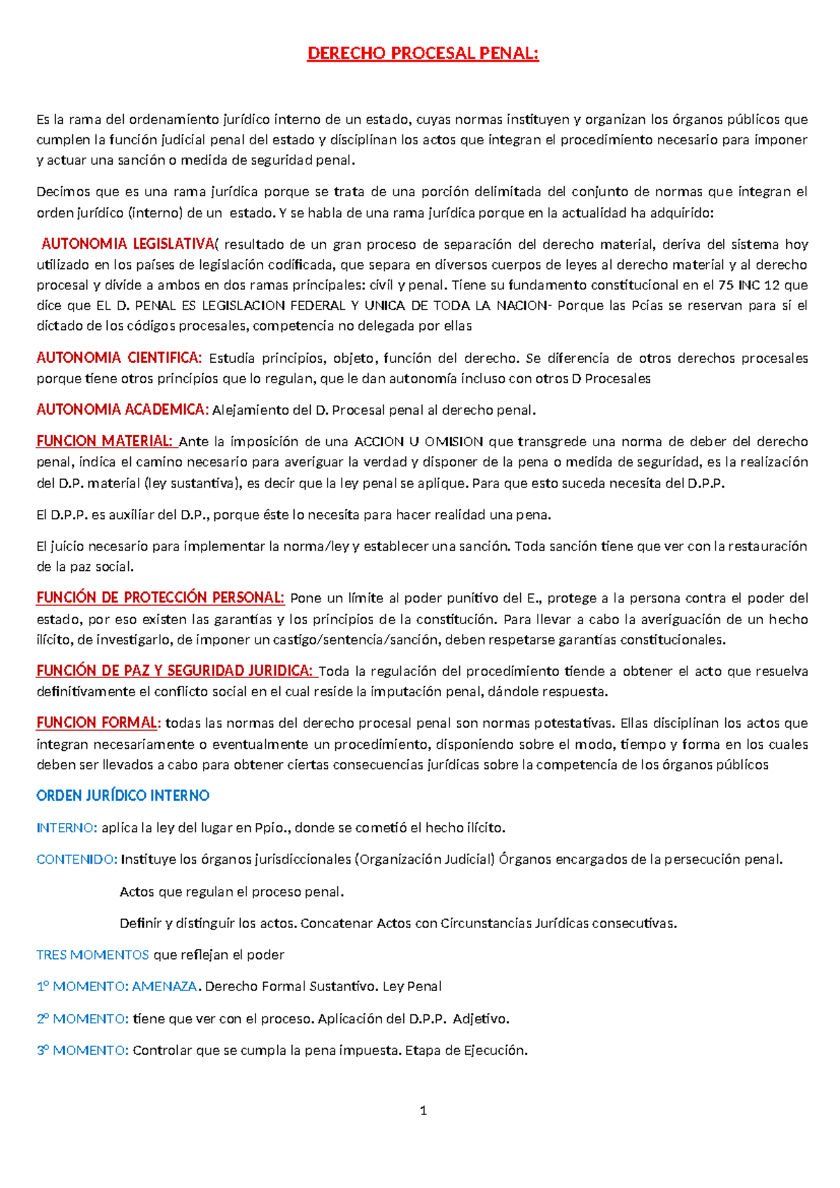 DERECHO PROCESAL PENAL 2: Resumen Completo y Análisis de Sistemas ...