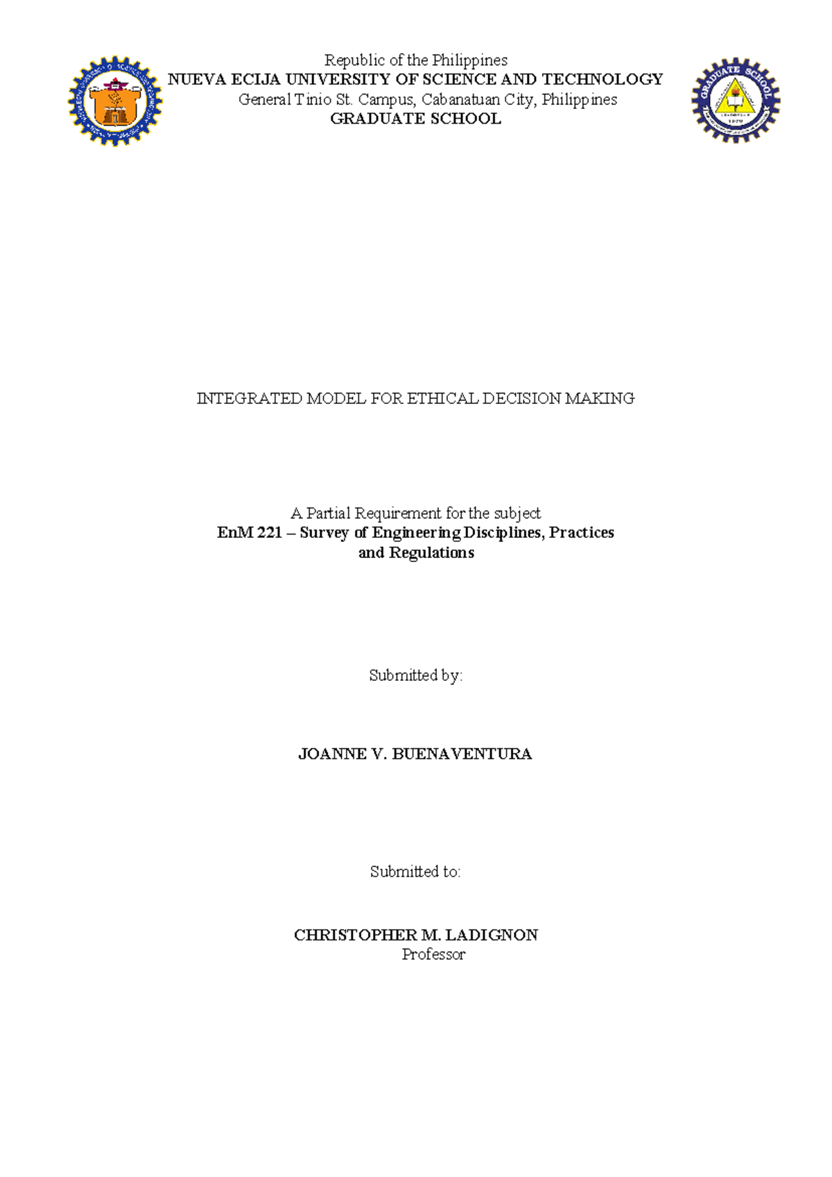 Report- Module- Format - Republic of the Philippines NUEVA ECIJA ...