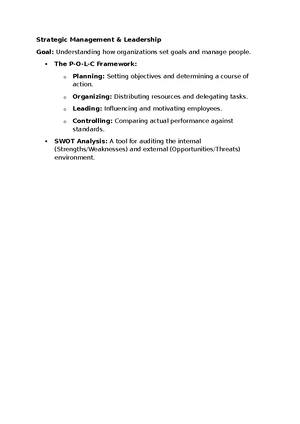 Strategic Planning - Study Notes & Assignments - Studocu