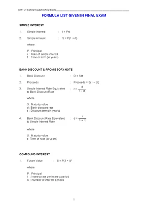Final Exam Review Guide for MAT112 - Seminar 2 (Oct 2023 - Feb 2024 ...