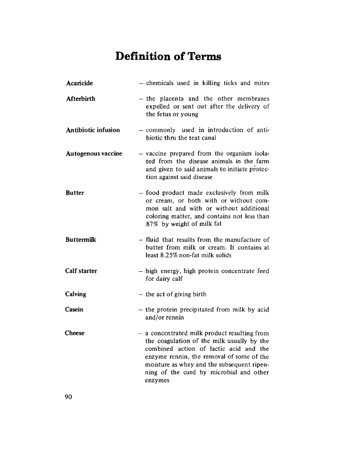 Dairy Glossary of Terms: Key Definitions and Concepts - Studocu