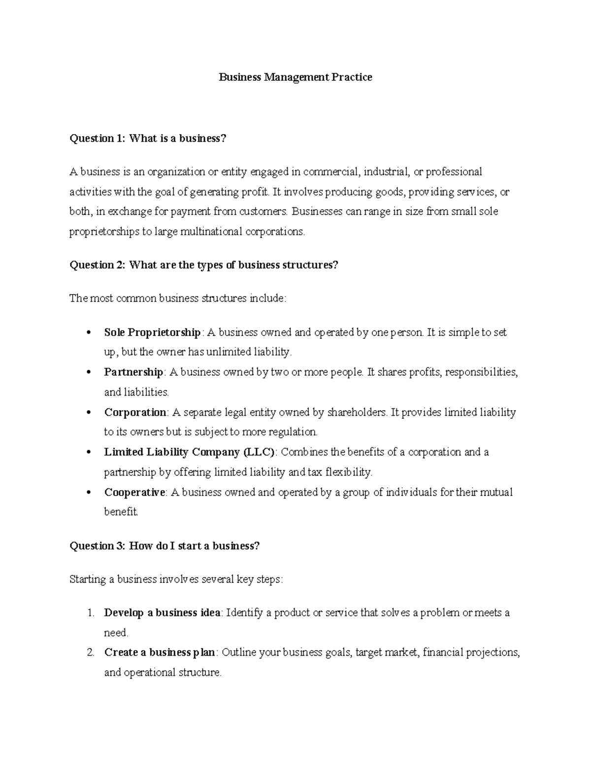 Business Management 101: Key Concepts & Practices for Success - Studocu