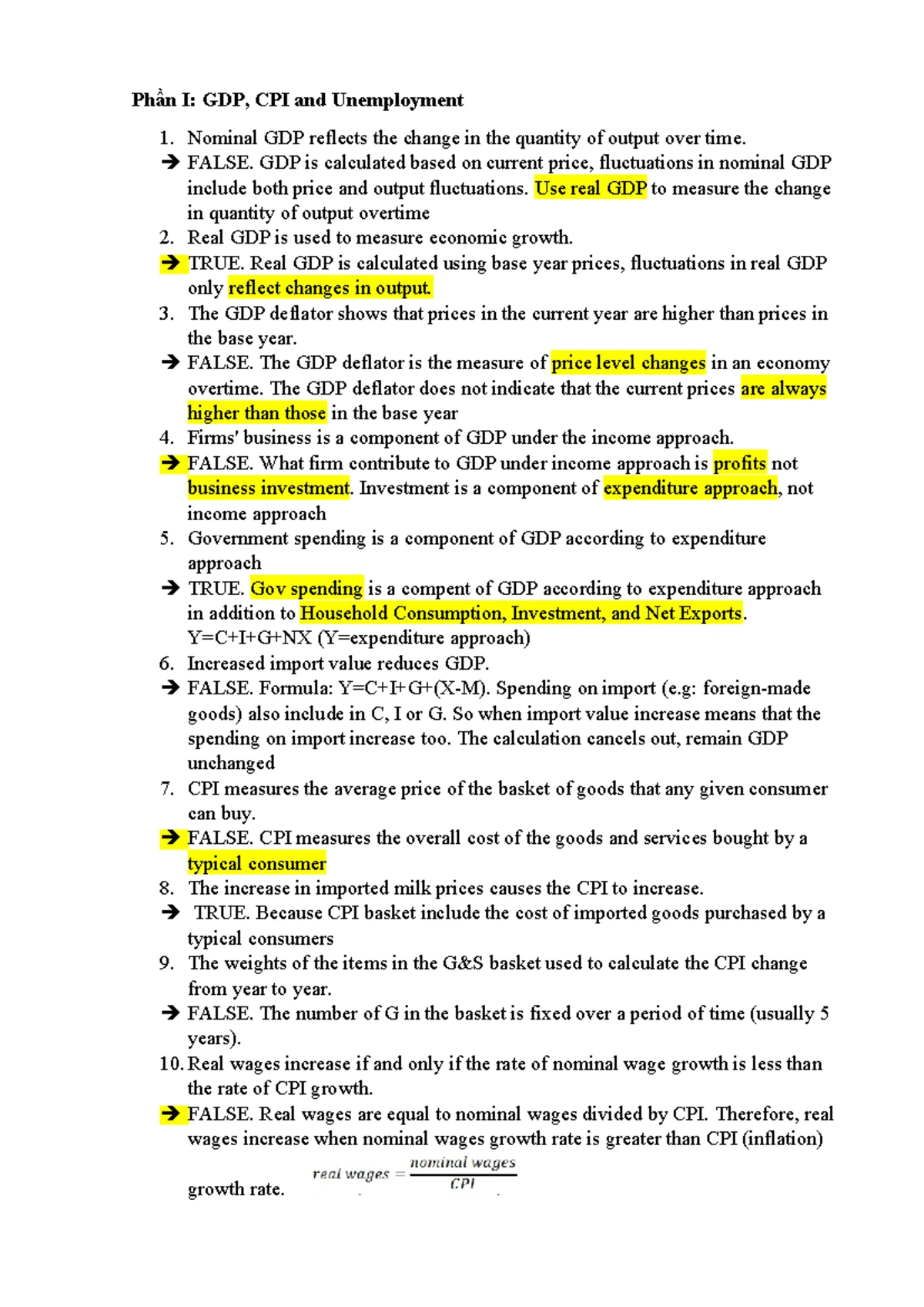 Multiple Choice Questions for Chapters 1 and 2 (ECO101) - Studocu