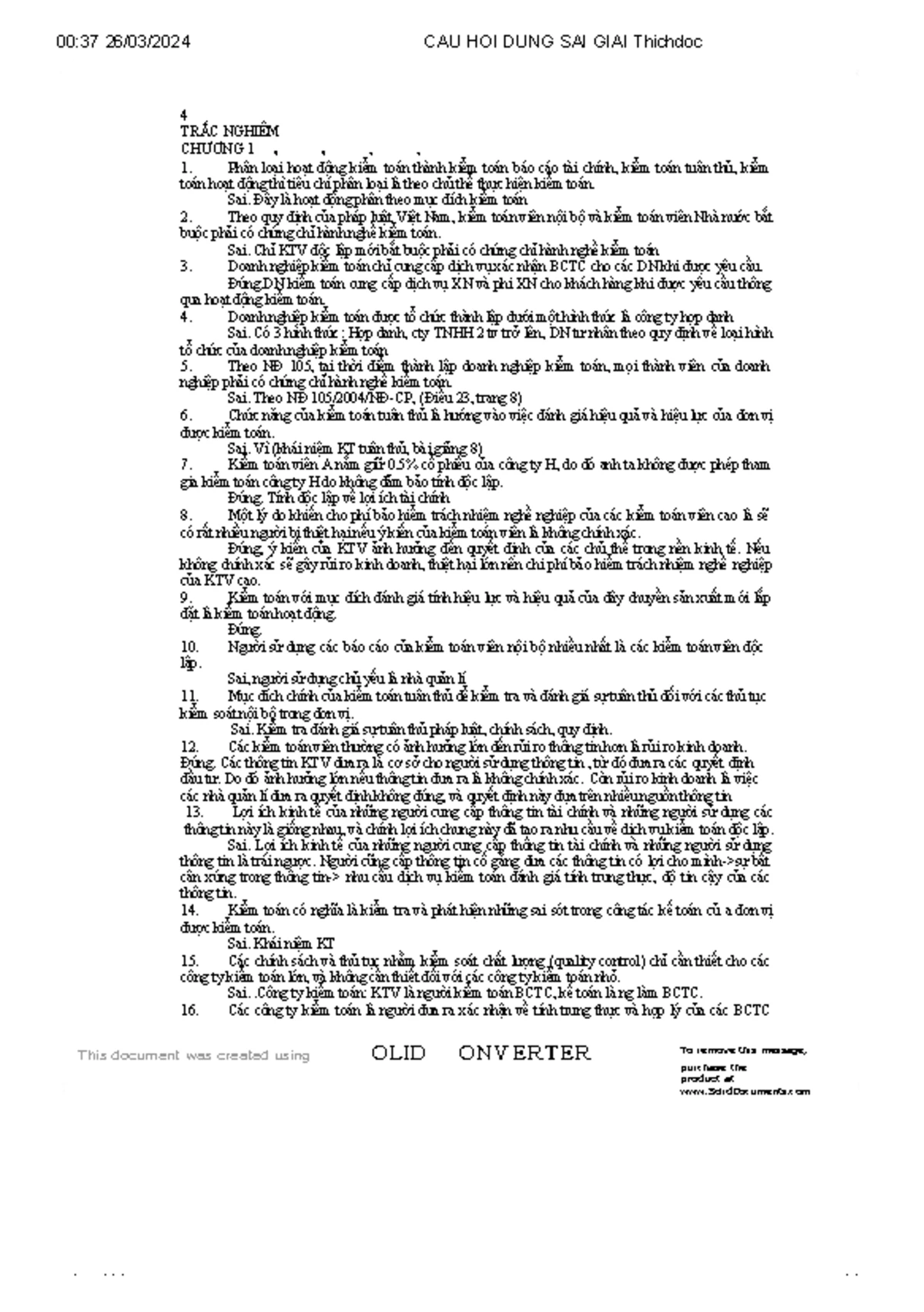 NMP - Tóm tắt kiến thức Kiểm toán báo cáo tài chính Chương 1-8 - Studocu
