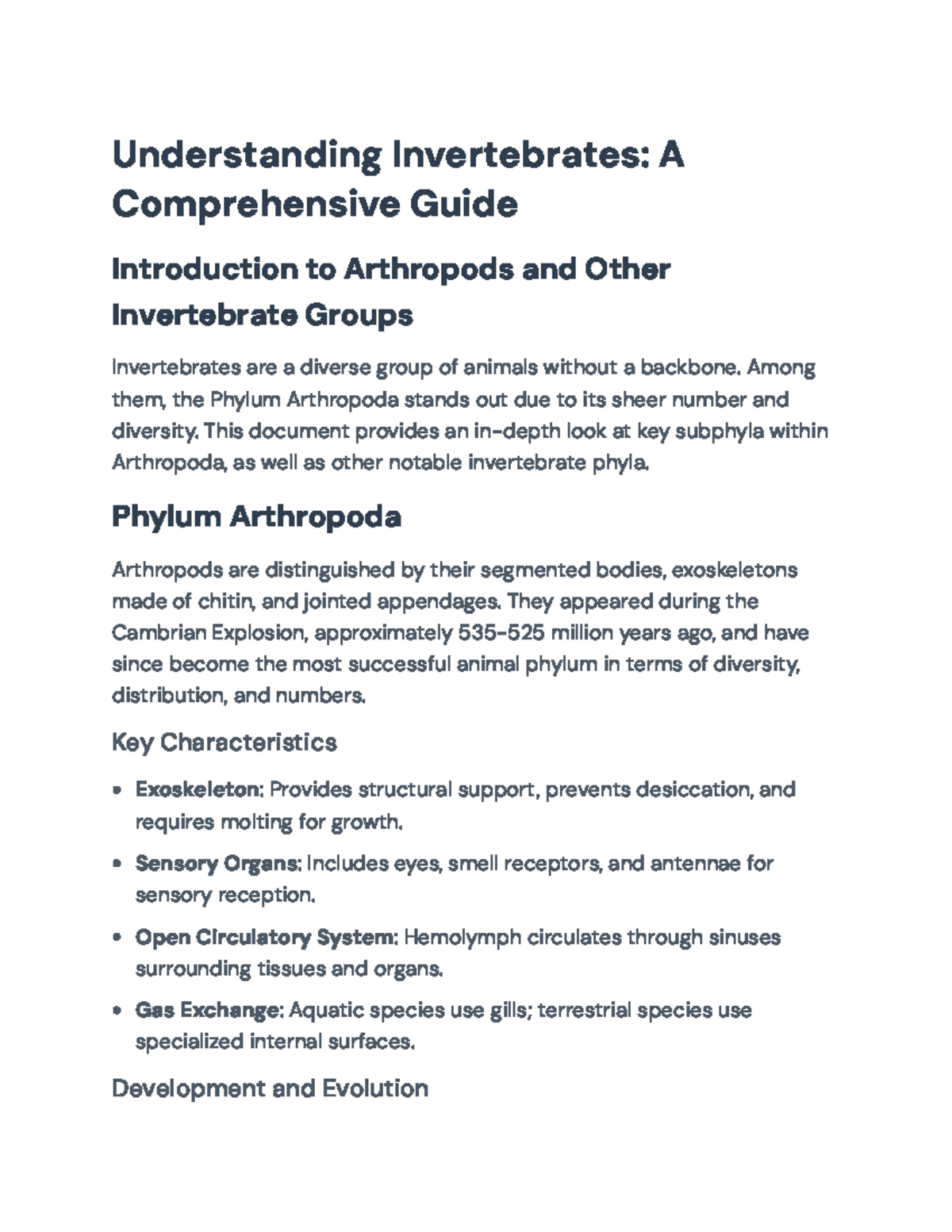 Invertebrates: Understanding Arthropods and Their Key Characteristics ...