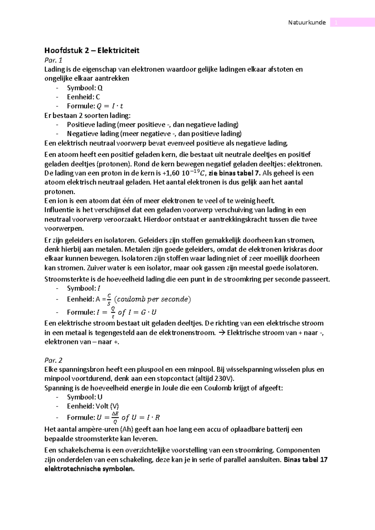 VWO Natuurkunde Samenvatting voor Eindexamen 2024 - Studeersnel
