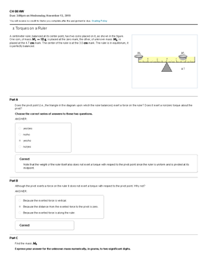 CH 02 HW - Chapter 2 physics homework for Mastering - CH 02 HW Due: 3 ...