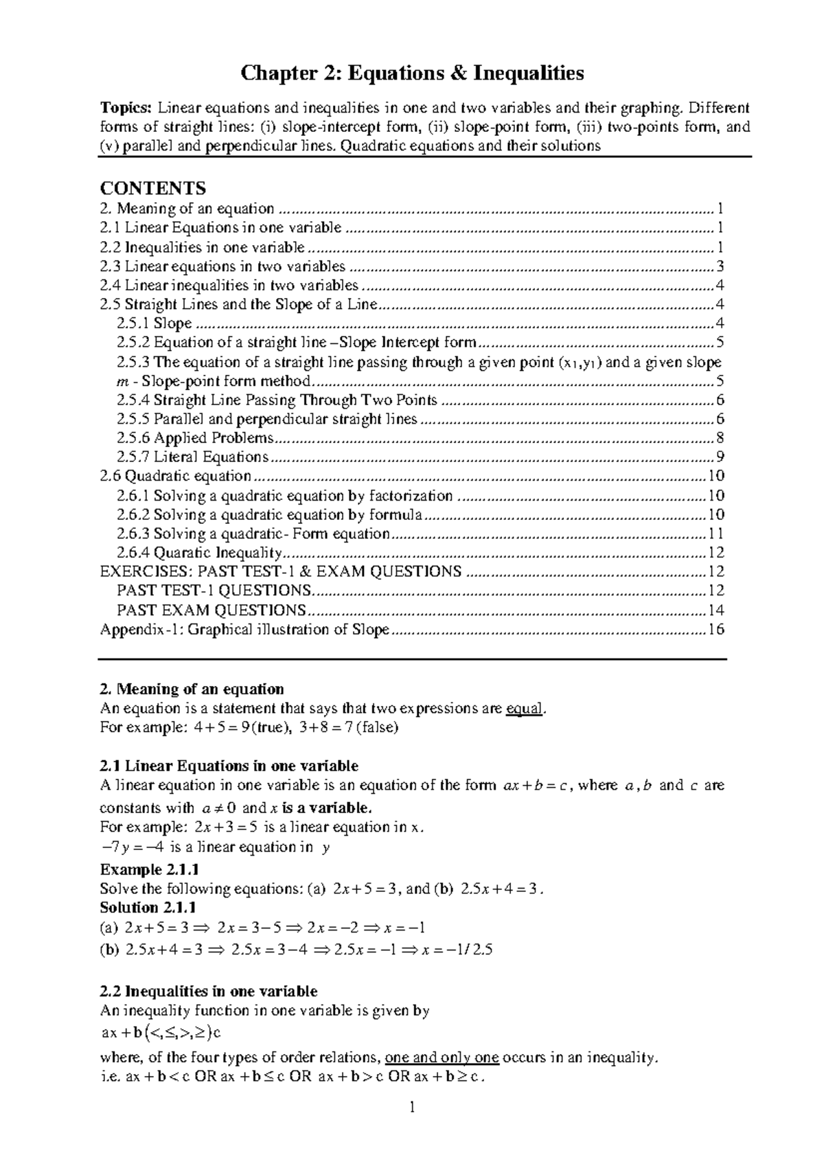 1Chapter 2c-M-Equations and Inequalities-STA 101 - Chapter 2: Equations ...
