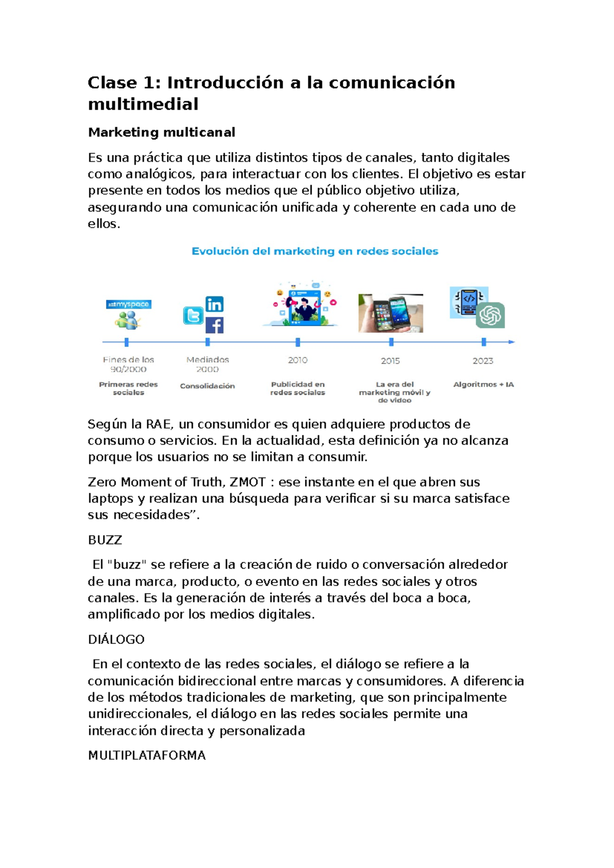 Primer Parcial: Introducción a la Comunicación Multimedial (CM101 ...
