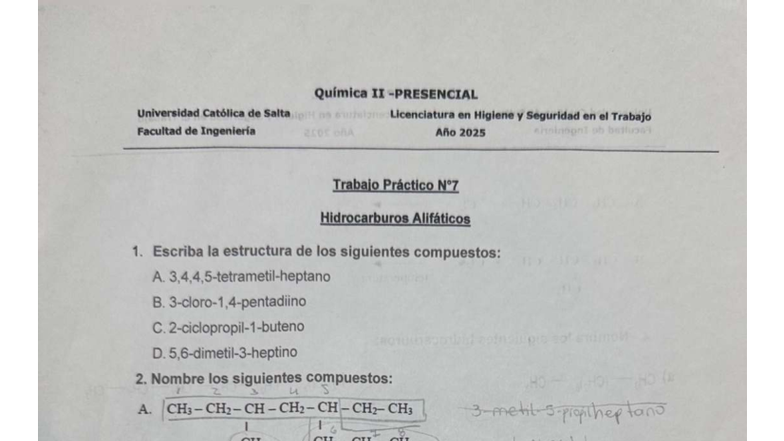 TP N7 Química II - Trabajo Práctico Presencial - Document Preview