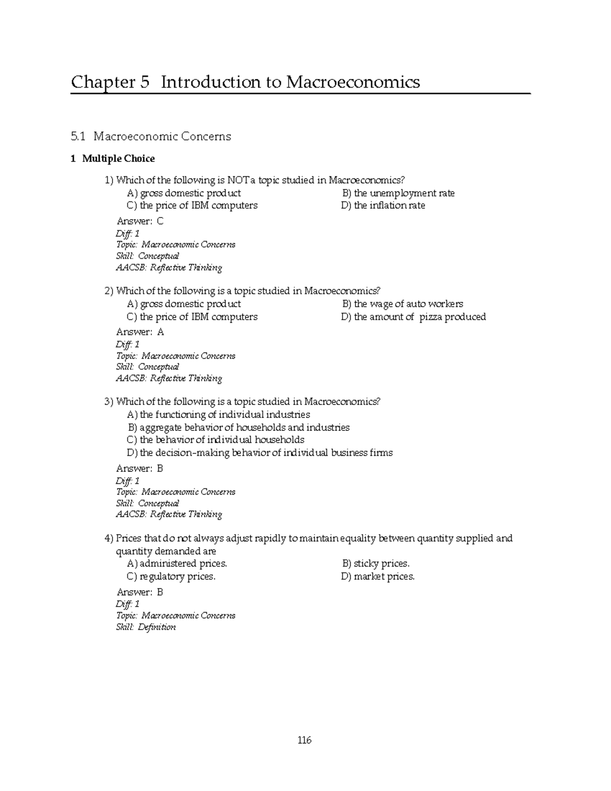 First EXAM macro - Chapter 5 Introduction to Macroeconomics 5 ...
