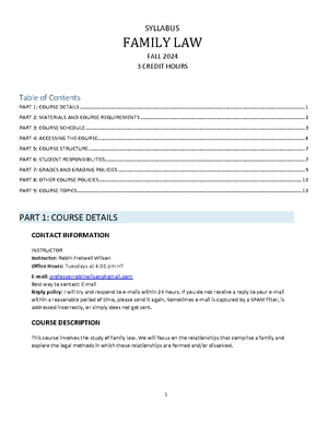 Family Law - Study Notes & Assignments - Studocu