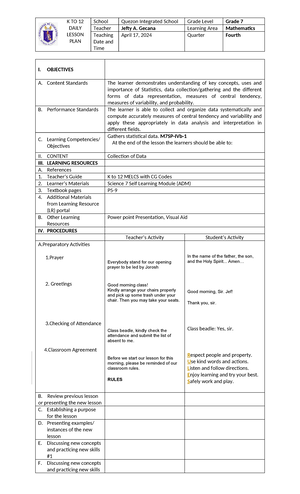 [Solved] A DETAILED LESSON PLAN IN TEACHING SOCIAL STUDIES GRADE 1 ...