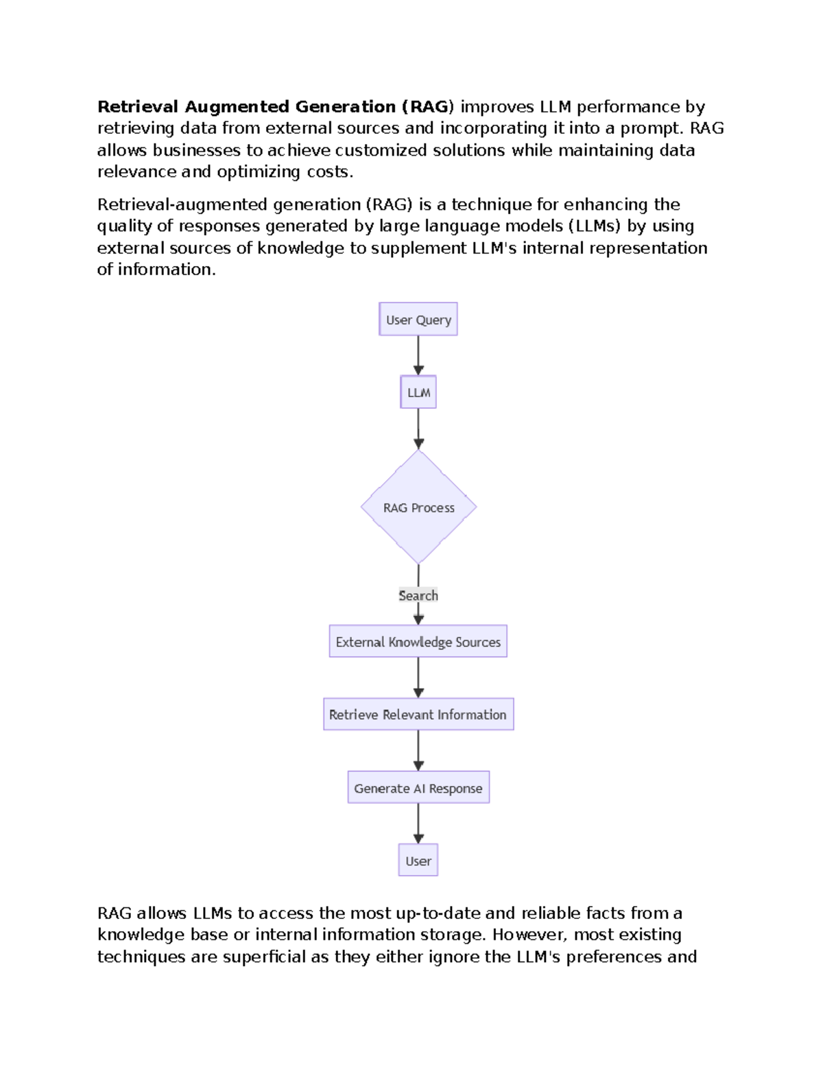 Retrieval Augmented Generation (RAG - RAG allows businesses to achieve ...