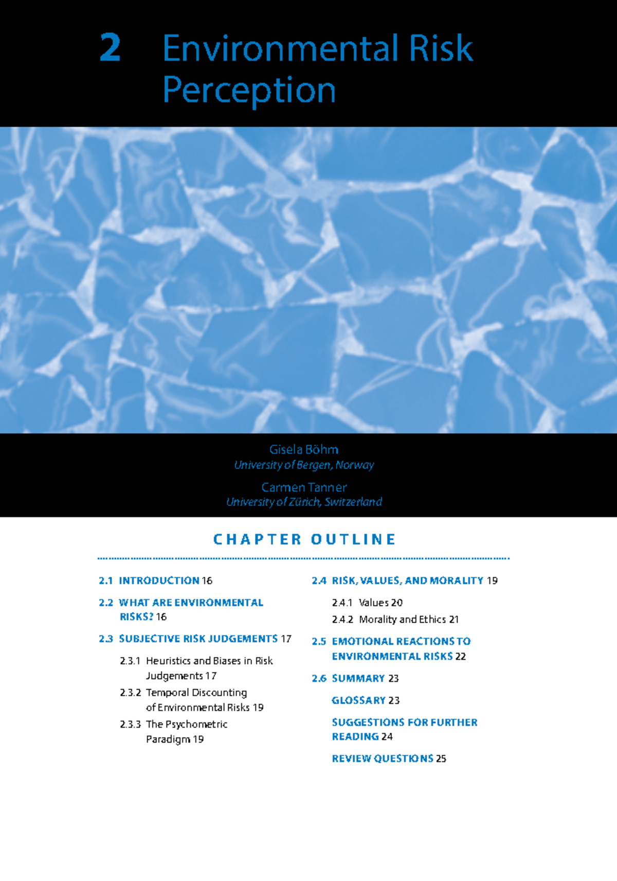 Environmental Risk Perception: Cognitive Biases & Emotions (Chapter 2 ...