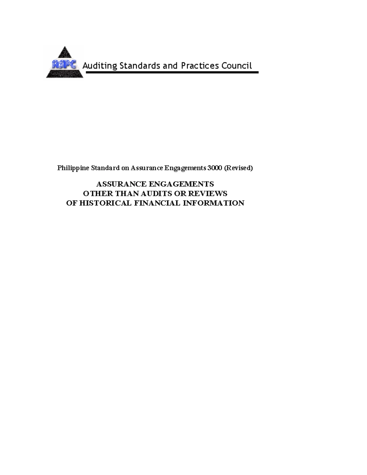 PSRS-4400 Revised Standards and Conforming Amendments 2020 - Studocu