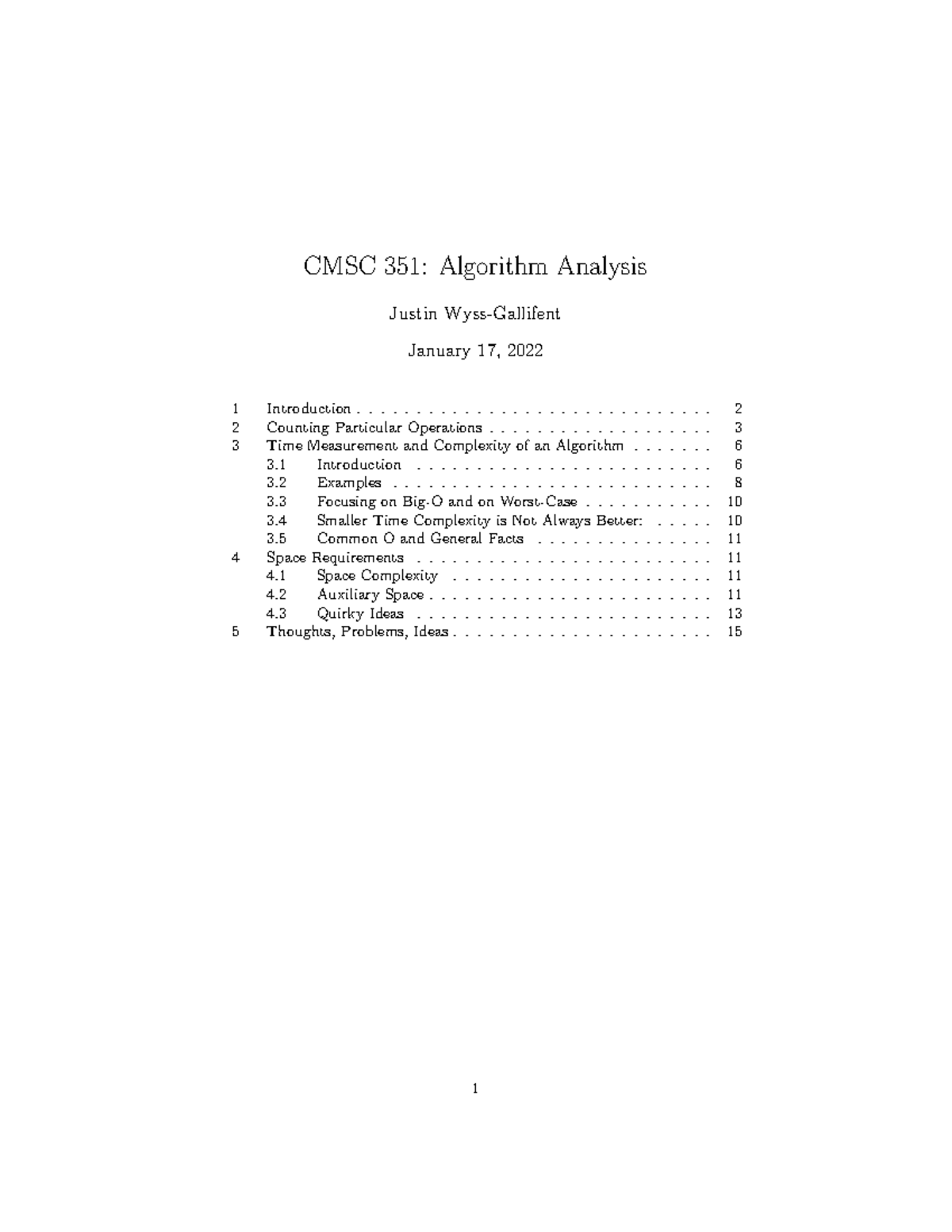 CMSC 351: Final Exam Study Notes on Algorithm Analysis - Studocu
