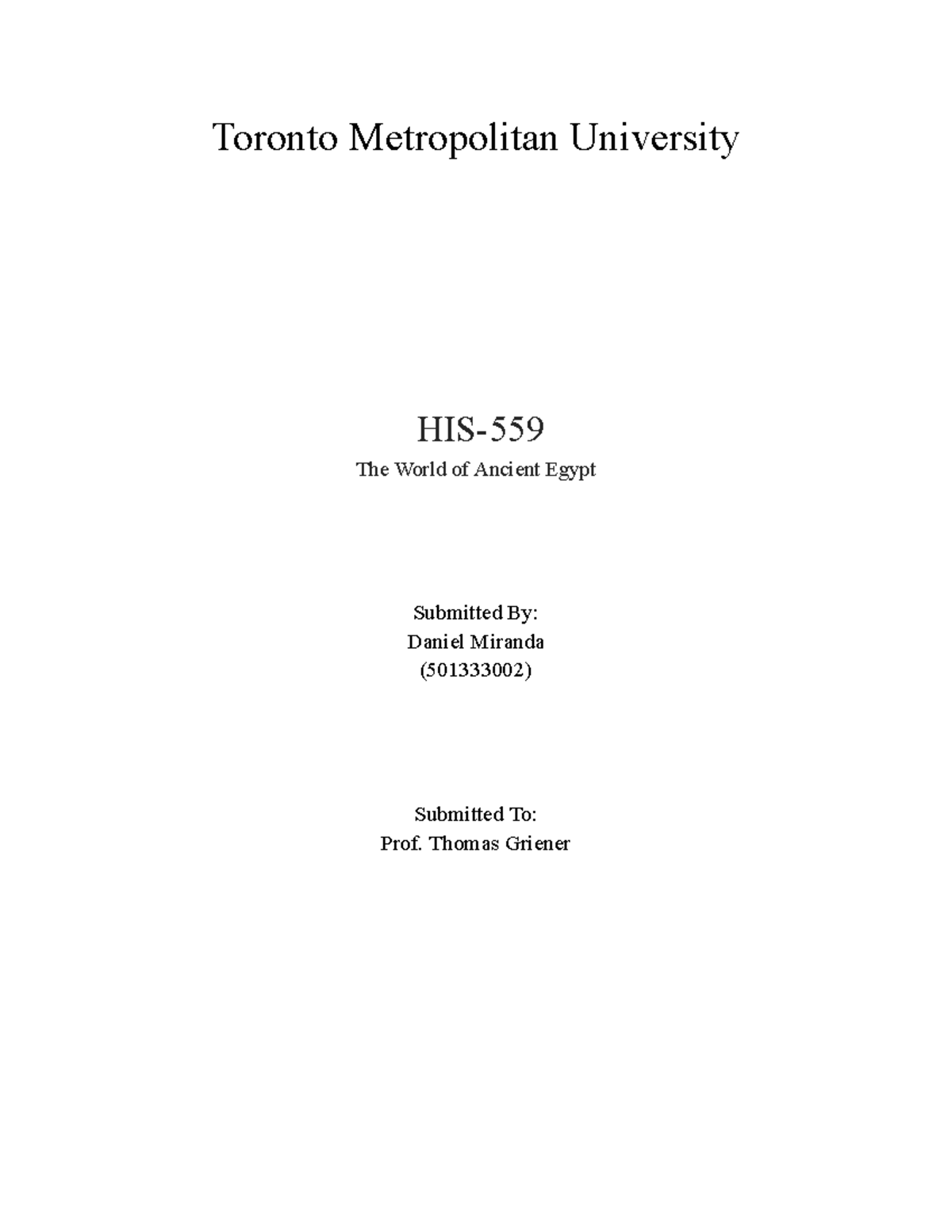 HIS-559 Research Project: The World of Ancient Egypt and Osiris - Studocu