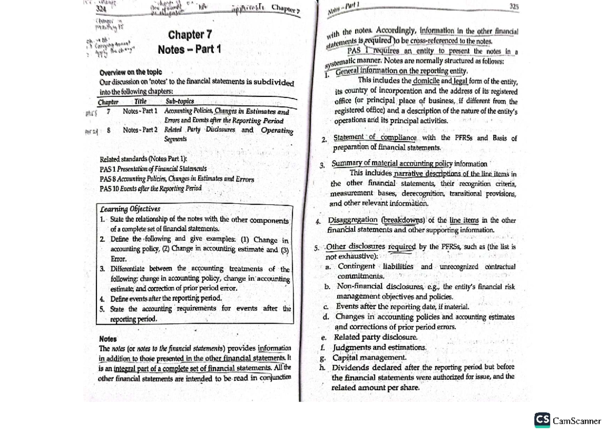 Appropriate 325 Chapter 7: Notes on Accounting Policies and Errors ...