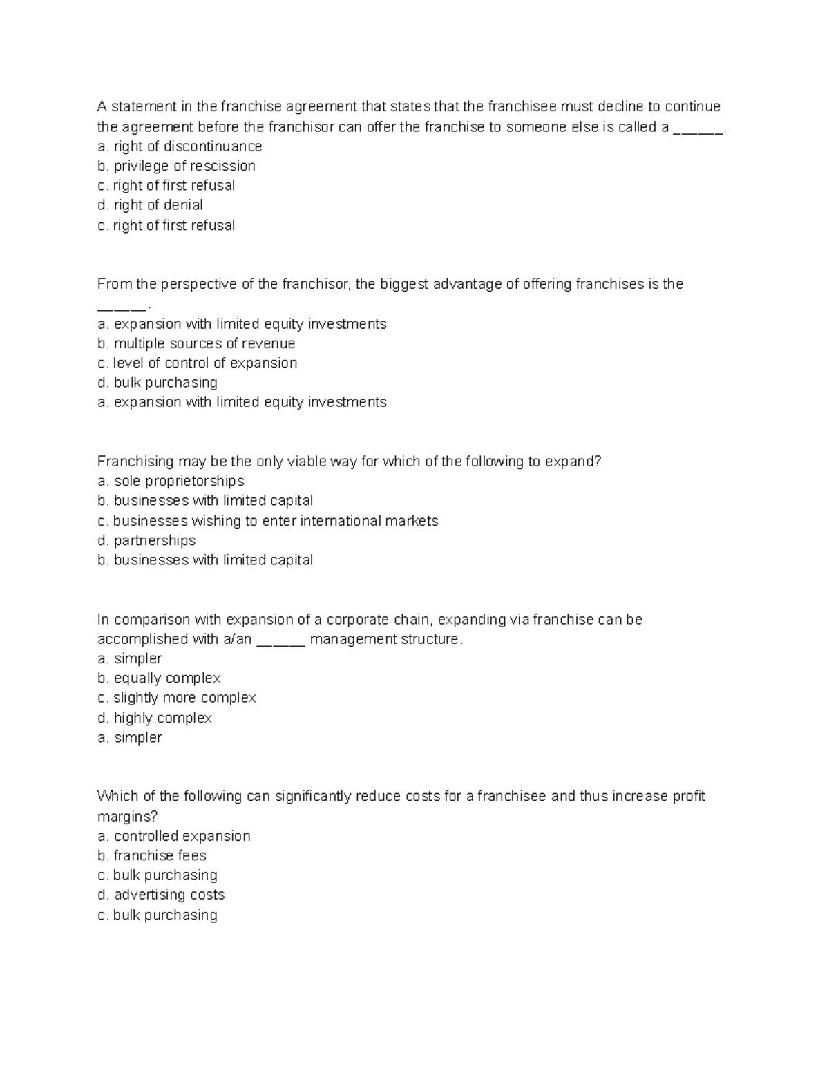 Small Business Management (Chapter 5) Study Review Notes - Studocu