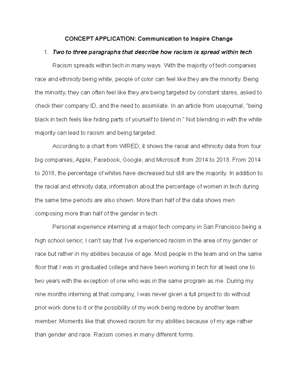 Concept Application Communication to Inspire Change - CONCEPT ...