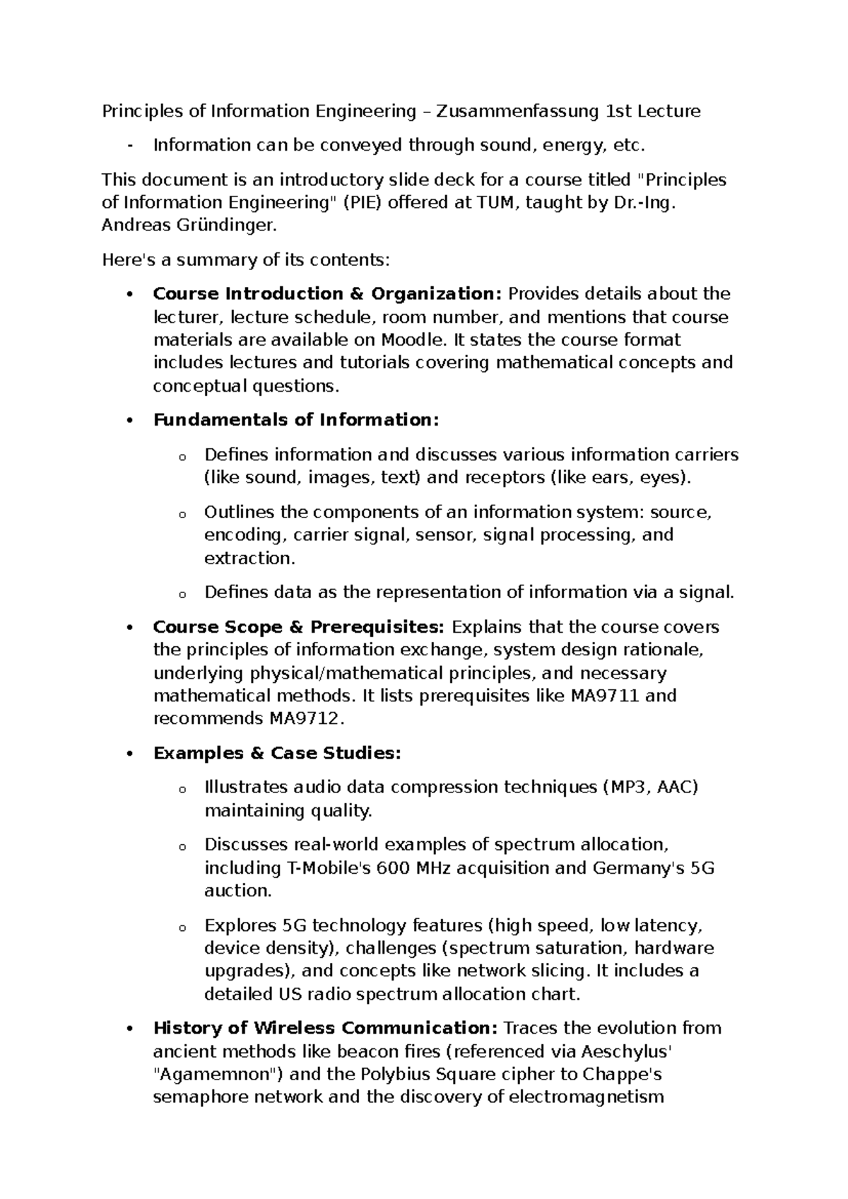Principles of Information Engineering - This document is an ...