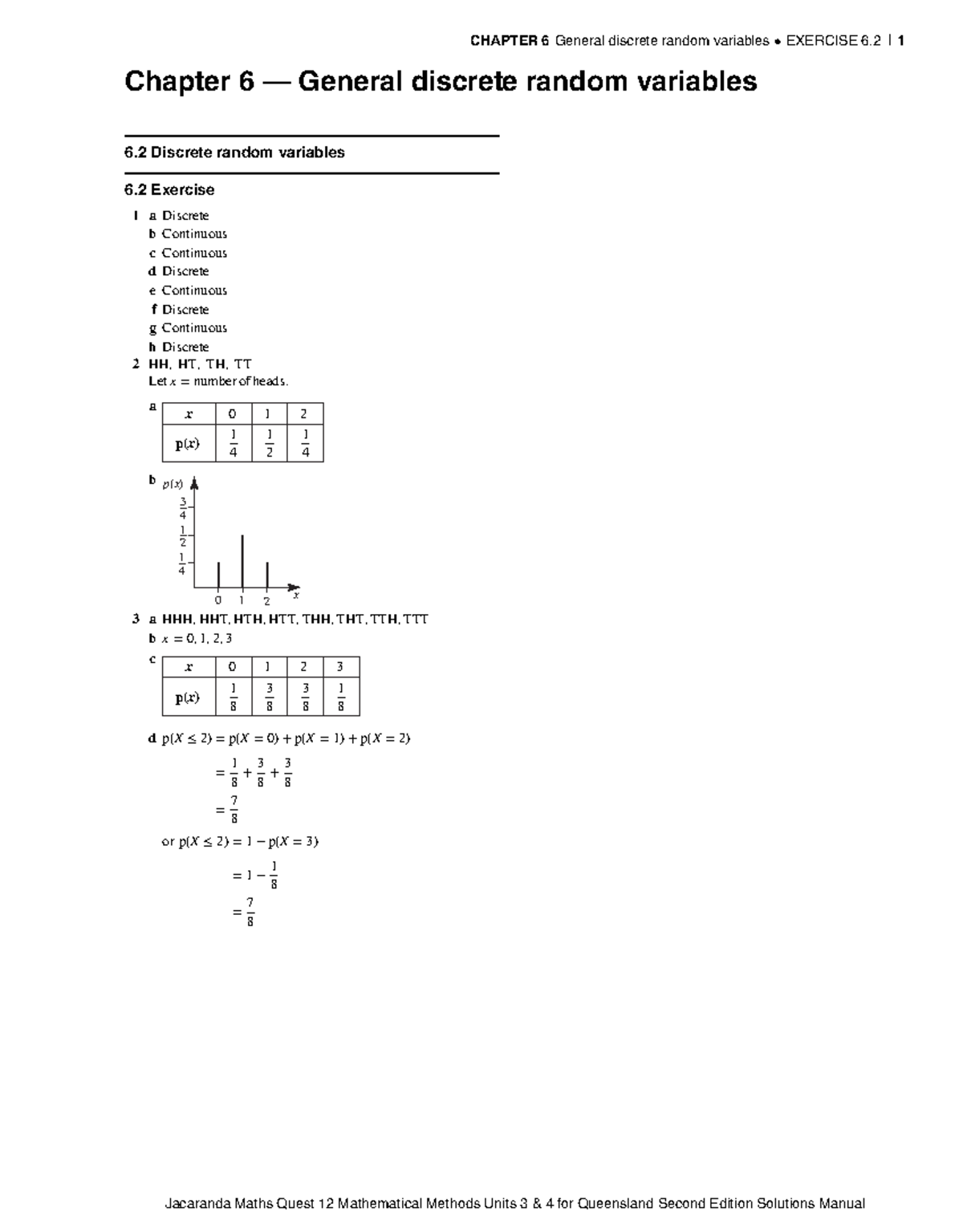CHAPTER 6 General Discrete Random Variables - Exercise Solutions - Studocu