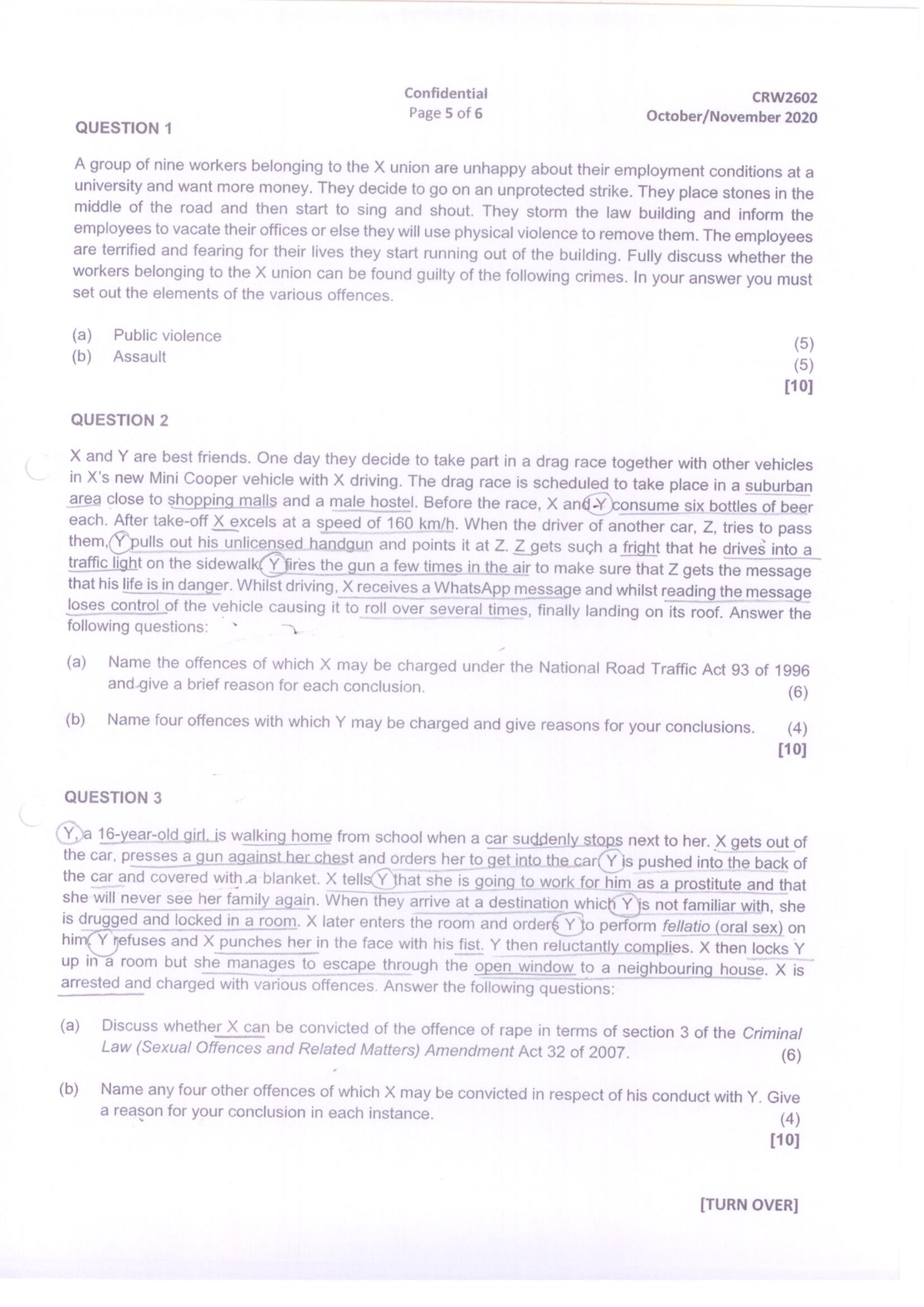 CRW2602 2020 - Comprehensive Exam Paper Review Guide - Studocu
