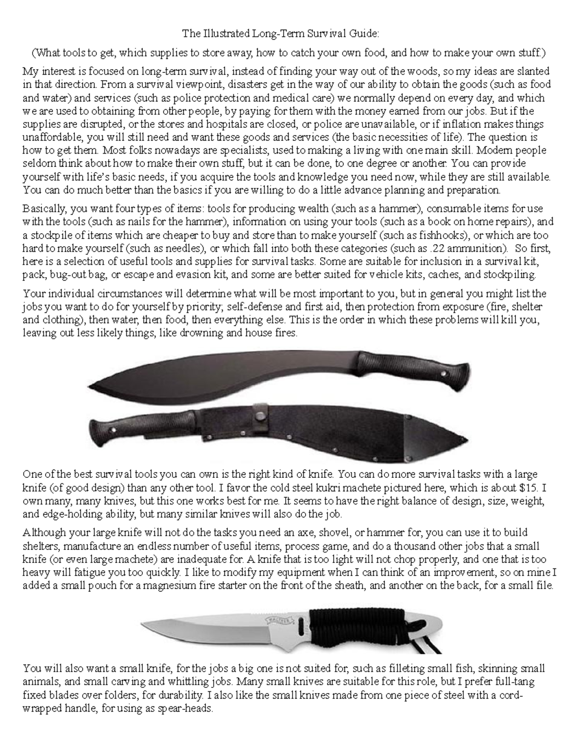 A Long Term Survival Guide: Essential Tools & Supplies for Preparedness ...