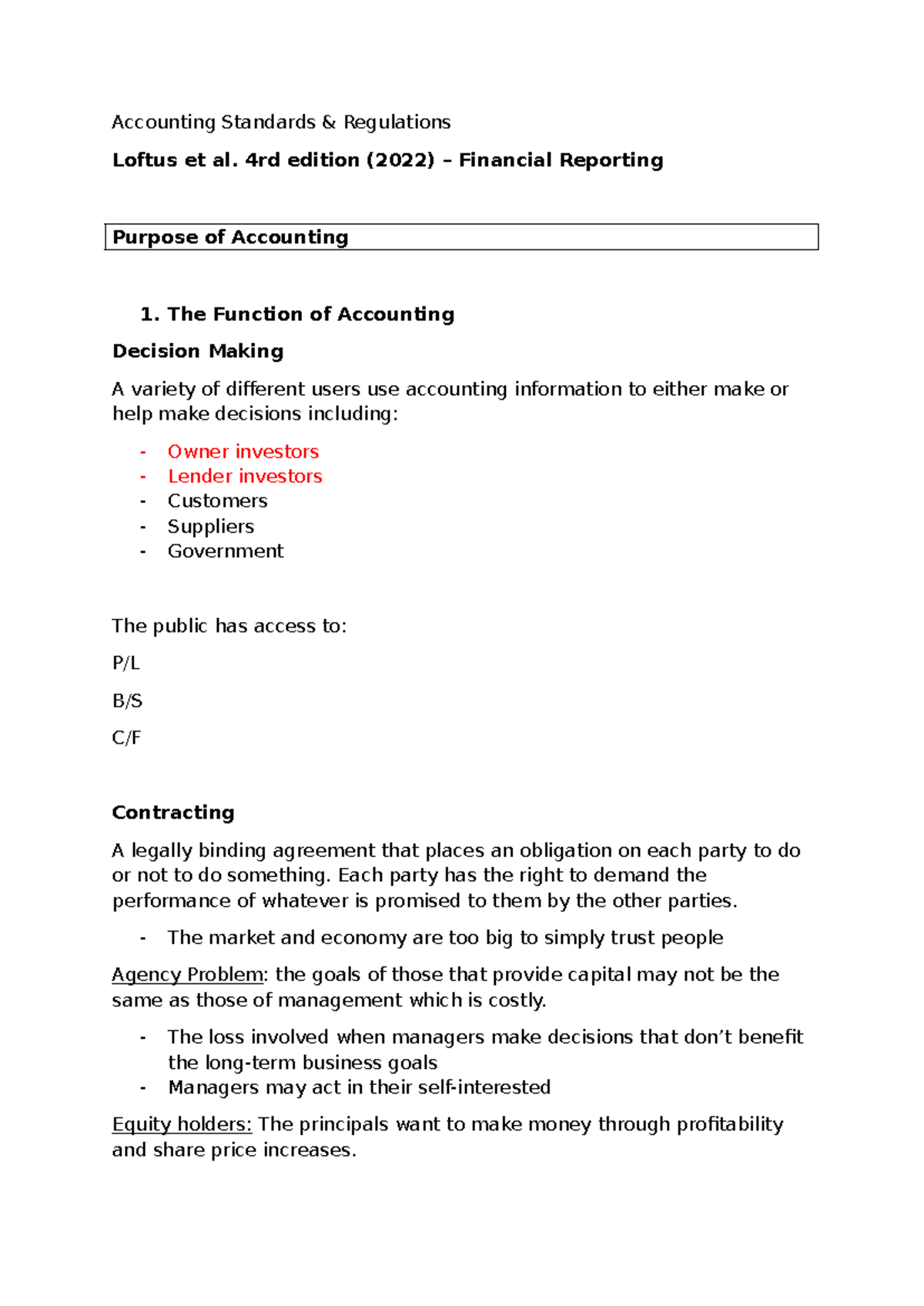 ASR 101 - Accounting Standards Regulations: Lecture Notes on Financial ...
