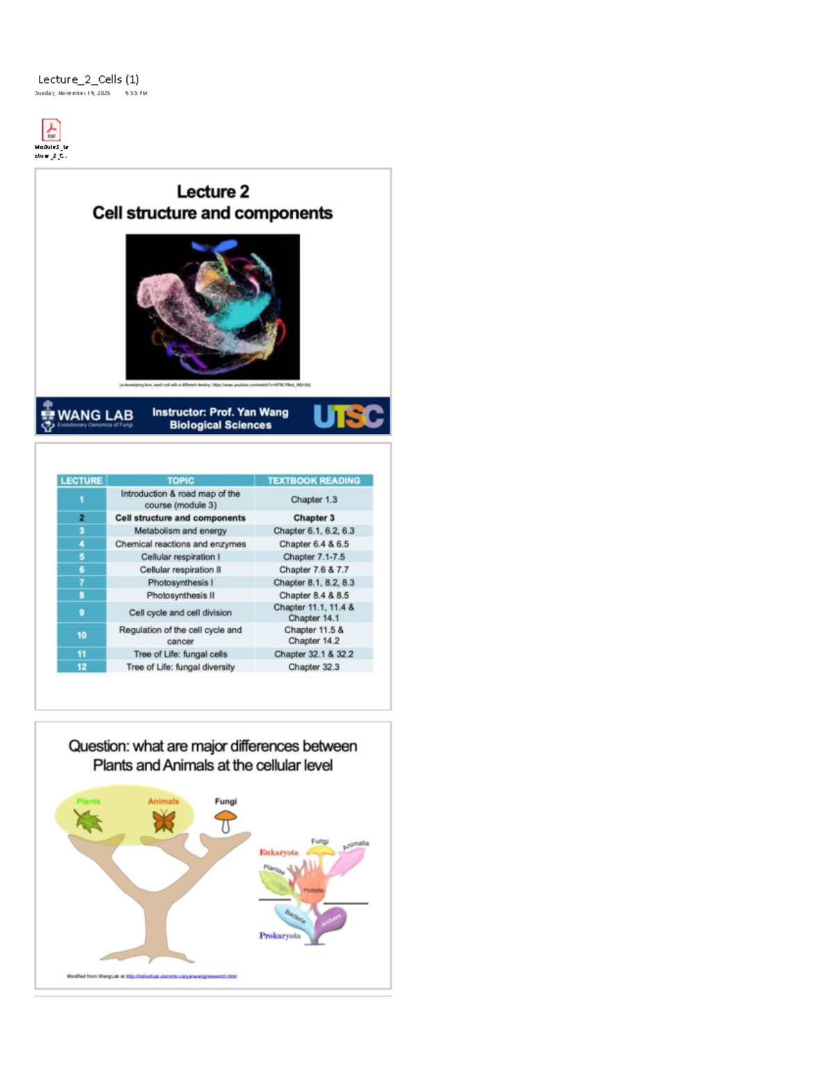 Lec 2 - Cell Structure & Function in Module 3 - Studocu