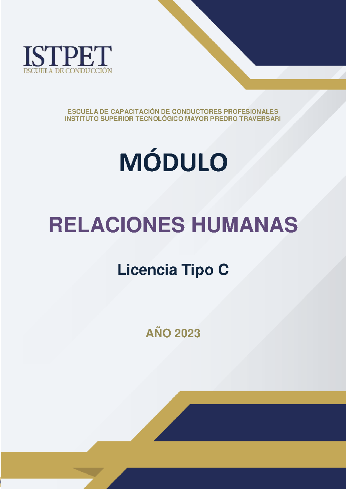 Módulo 2023: Relaciones Humanas para Licencia Tipo C - Document Preview