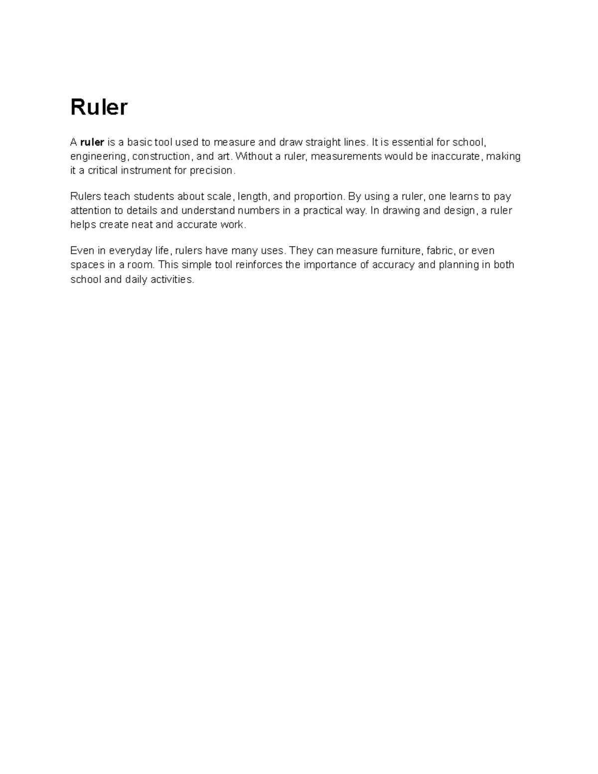 Ruler: Essential Tool for Measurement and Precision in Various Fields ...