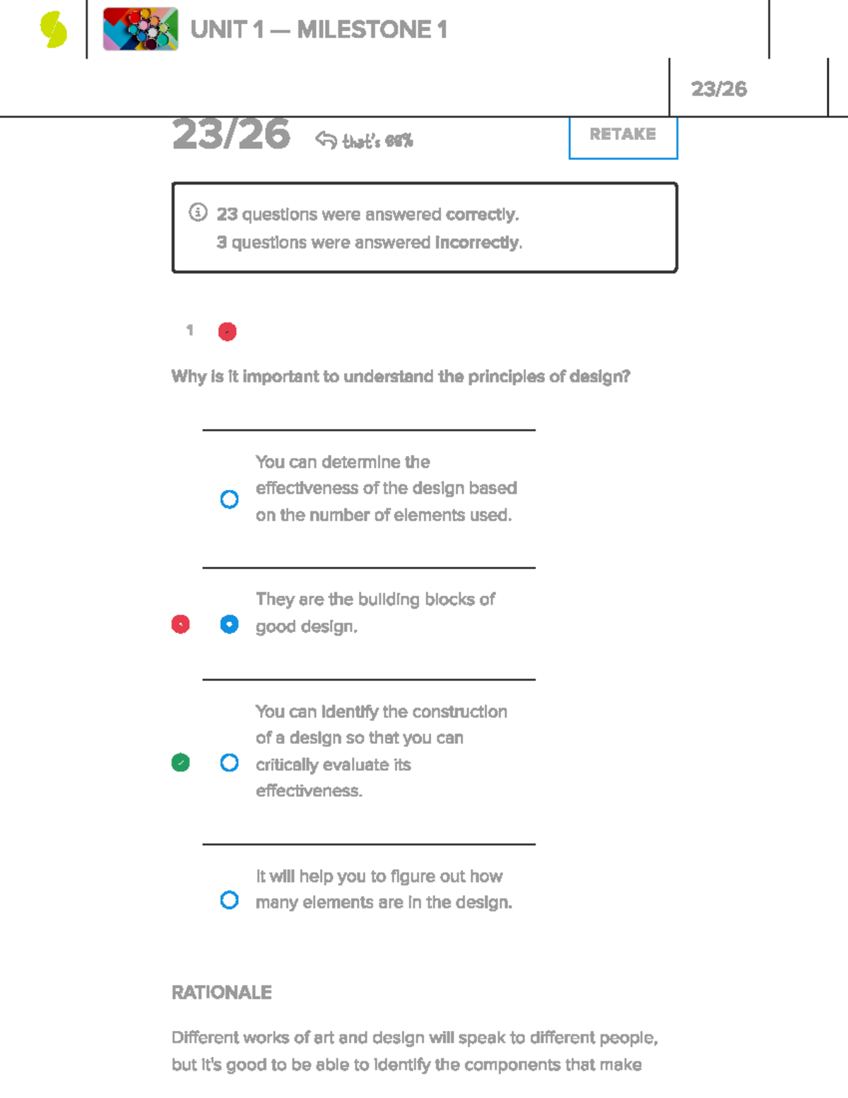 Visual Communication UNIT 1 Milestone 1 Retake Study Guide - Studocu