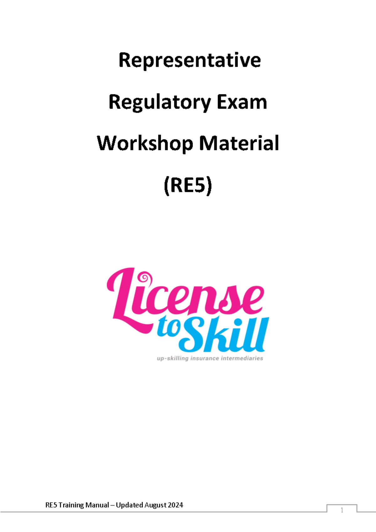 RE5 Learner Guide: Updated Training Manual for Regulatory Exam 2024 ...