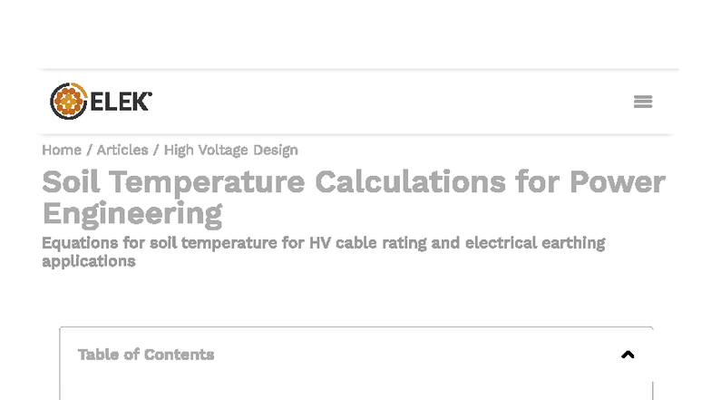 Soil Temp Calc - Soil temp - R Home Articles High Voltage Design Soil ...