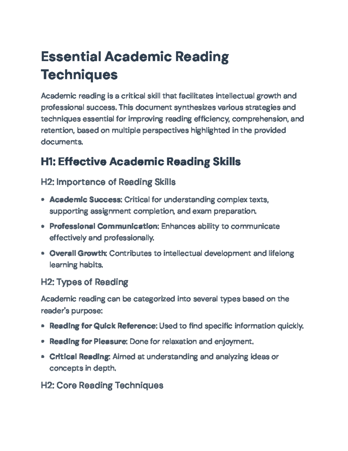 Effective Academic Reading Techniques: Strategies for Success ...