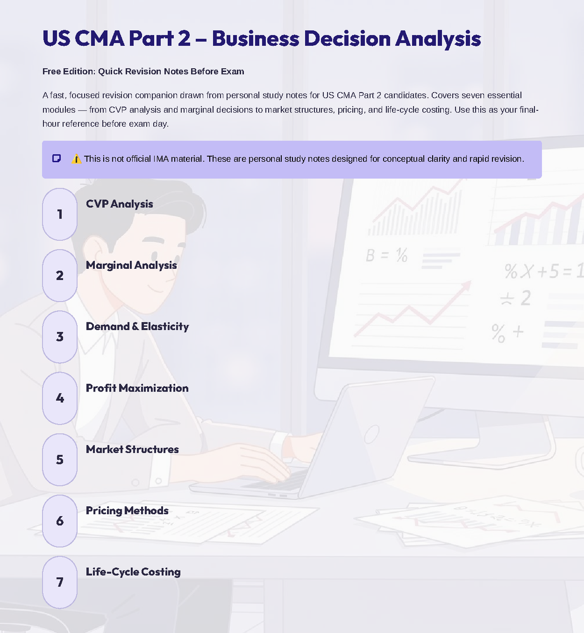 US CMA Part 2: Business Decision Analysis Quick Revision Notes - Studocu