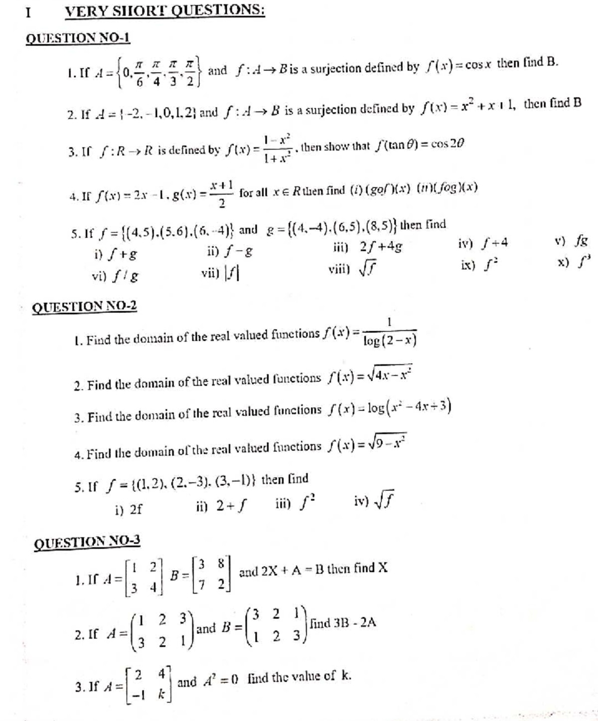 Maths 1A: Key Questions and Concepts for Exam Preparation - Studocu